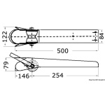 Musone di prua inox satinato 500 mm