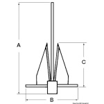 Ancora tipo Danforth inox 28 kg - immagine 2