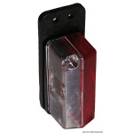 Fanale d'ingombro base gomma bianco/rosso