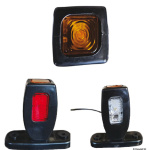 Fanale ingombro LED base piana 3 funz. corpo gomma