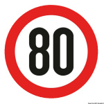 Segnale velocità omologato adesivo 80 Km/h