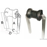 Rullo centrale piccolo tubo 40 x 40 mm