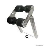 Rullo basculante centrale tubo 40 x 40 mm