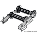 Rullo basculante posteriore 60 mm doppio