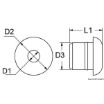 Passaggio nylon per fori Ø10 mm cf.100 pz