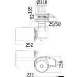 Verricello inox verticale CL-P  1000W 12V - C. 8mm - immagine 2