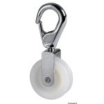 Carrucola 50 mm con moschettone