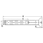 Terminale inox, testa Ø 8 mm - immagine 2