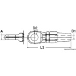 Terminale inox occhio Ø 6 mm - immagine 2