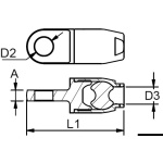 Terminale ad occhio per rig tessile per cima Ø5 mm - immagine 2