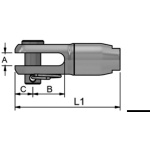 Terminale forcella per rig tessile per cima Ø6 mm - immagine 2