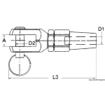 Terminale inox forcella Ø 8 mm - immagine 2