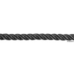 Cima nera 3 legnoli in polipropilene 8 mm