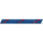 Doppia treccia blu mm 4