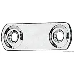 Piastrina fissa cinghie 50x16 mm