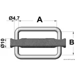 Fibbia inox mm 50 - immagine 2