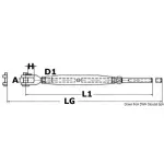 Tenditore inox a pressare 8 mm - immagine 2