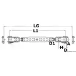 Tenditori inox 10 mm due forcelle snodate - immagine 2