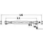 Tenditore inox 14 mm due forcelle fisse - immagine 2
