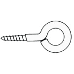 Occhioli inox vite 45 x 4,5 mm (blister 4 pz)