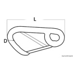 Moschettone grande inox mm 80 - immagine 2