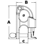 Moschettone per sci nautico 100 mm - immagine 4