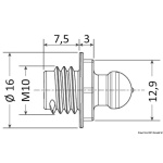 Perno filettato corto/pallina standard - immagine 2