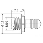 Perno filettato corto pallina lunga con collare - immagine 2