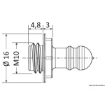 Perno filettato corto/corto pallina lunga collare - immagine 3