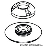 Bottone tessuto Perfix bianco