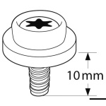 Bottoni universali CAF-COMPO bianco filetto corto