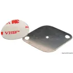 Piastrina inox magnetico adesiva 45x30 mm