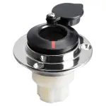 Basetta dritta a incasso inox cappuccio nero
