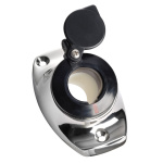 Basetta angolata a incasso inox cappuccio nero