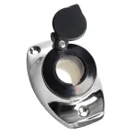 Basetta angolata a incasso inox cappuccio nero