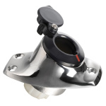 Basetta angolata a incasso inox cappuccio nero - immagine 2