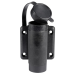 Basetta nylon nera a parete 2 contatti