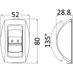 Fanale di via poppa 135° luce bianca - immagine 2