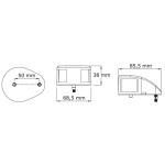 Fanale di via Mouse Deck verde corpo ABS bianco - immagine 5