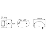 Fanale di via Mouse rosso corpo ABS bianco - immagine 4