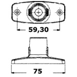 Luce di Fonda 360° Evoled in ABS bianco - immagine 2