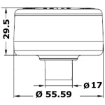 Luce di Fonda 360° Evoled in ABS bianco - immagine 3