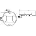 Luce di Via poppa 135° Evoled in acciaio inox (Blister) - immagine 2