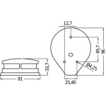 Fanale laterale inox lucido - immagine 2