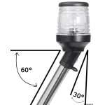 Asta 360° estraibile in asse nera - immagine 3
