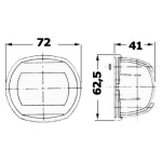 Fanale Compact 12 inox rosso - immagine 2