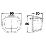 Fanale Classic 12 inox prua bianco - immagine 2
