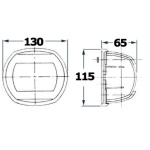 Fanale Maxi 20 poppa bianco/nero 12 V - immagine 2