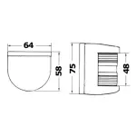 Fanale U77 poppa bianco/bianco - immagine 2