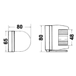 Fanale U77 verde/nero basetta posteriore - immagine 2